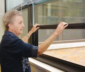 Sister Jeanne easily opens a new window.