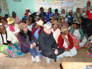 Ryan, Pat with Aymara women in Peru